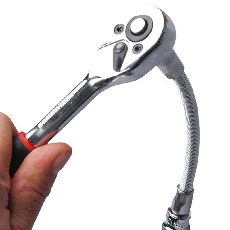 Bendable Socket Wrench Extension – Flexible Socket Extension Bar, Spring Flex Shaft for Tight Spaces