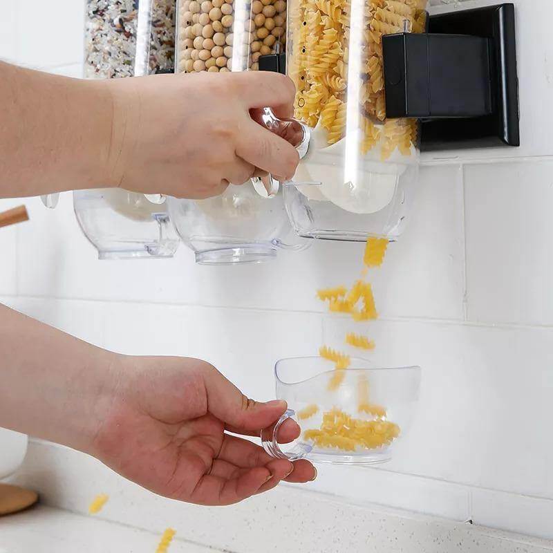 Wall-Mounted Transparent Cereal Dispenser