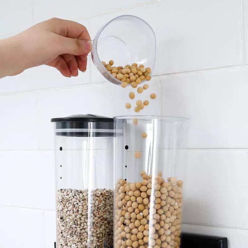 Wall-Mounted Transparent Cereal Dispenser
