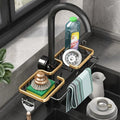 Kitchen Sink Drain Rack - Hanging Faucet Drain Rack for Sink Organizer