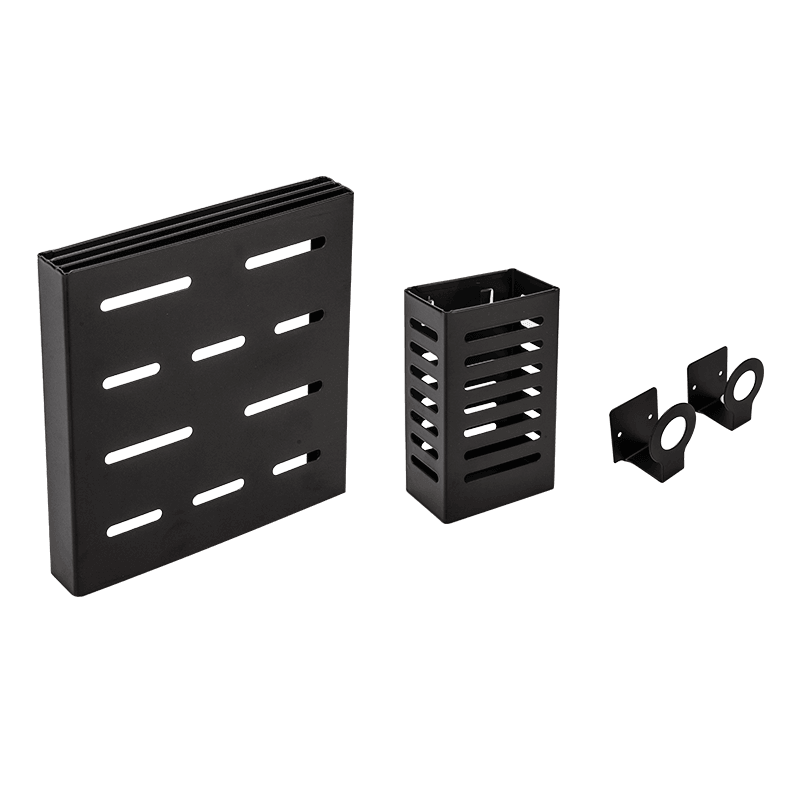 Mat Black No Drill Metal Kitchen Storage