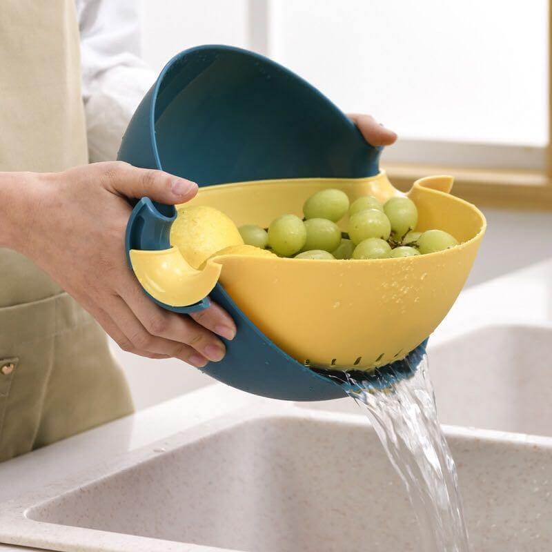 Pastel Double Drain Basket Bowl