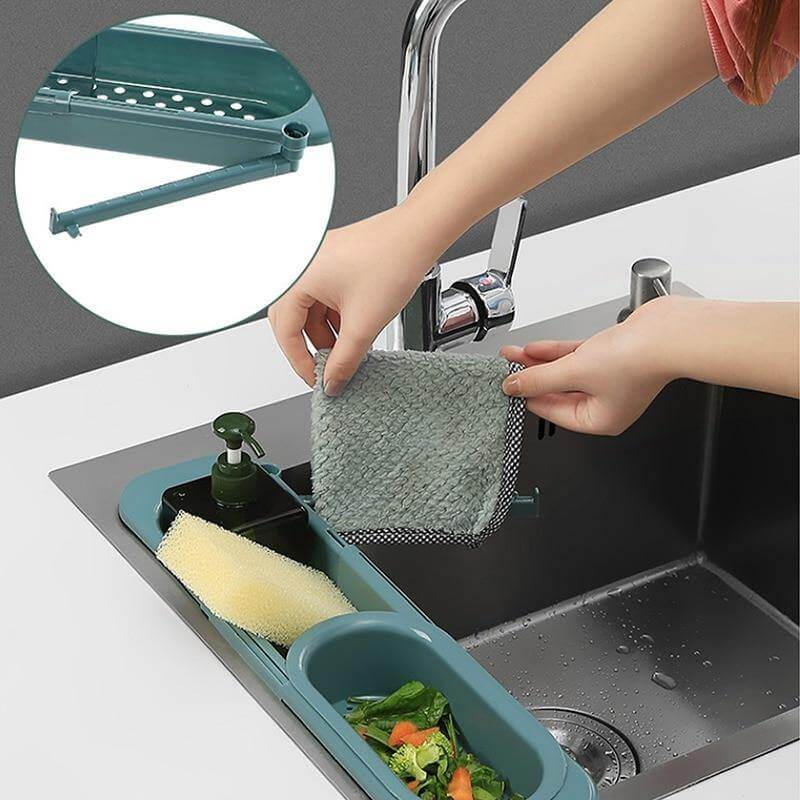 Kitchen Retractable Sink Rack Organizer
