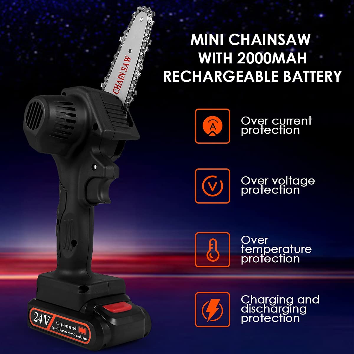 Mini-Electric Wood-Cutting Chainsaw