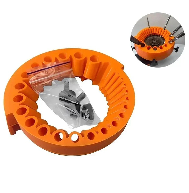 Drill Bit Sharpener – Angle Grinder Attachment for Sharpening Twist Drill Bits (4 in or 5 in Grinders)