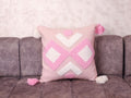 Hand-Tufted Berber Cushion in Blush Rose · Tassels · Made in Marrakech
