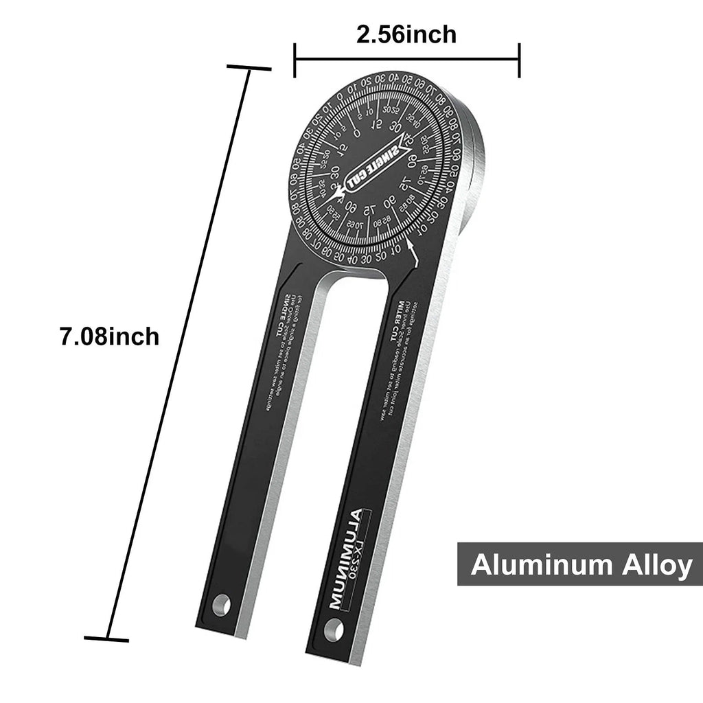 Woodworking  Indexer 360 Degree Angle Gauge - Aluminum Alloy Angle Finder Level Meter  Gauge Protractor Of Hand Measuring Tools